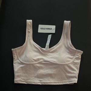 Gold Hinge Women's White Crop Top